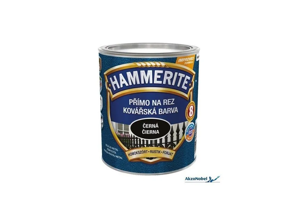 HAMMERITE™ přímo na rez antikorozní barva kovářská černá 0,75 l Odeslání Ihned