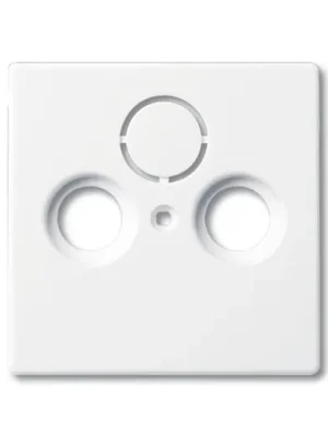Nová Kolekce ABB 1724-0-2774 Future® linear, Solo®, Solo® carat Kryt zásuvky anténní univerzální s 2 (3) otvory, studio bílá