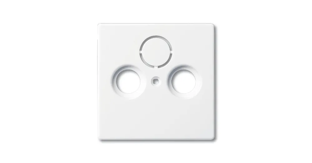 Nová Kolekce ABB 1724-0-2774 Future® linear, Solo®, Solo® carat Kryt zásuvky anténní univerzální s 2 (3) otvory, studio bílá