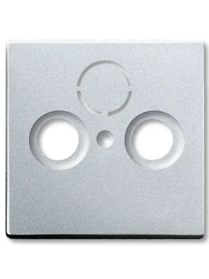 Nová Kolekce ABB 1724-0-4262 Future® linear Kryt zásuvky anténní univerzální s 2 (3) otvory, hliníková stříbrná