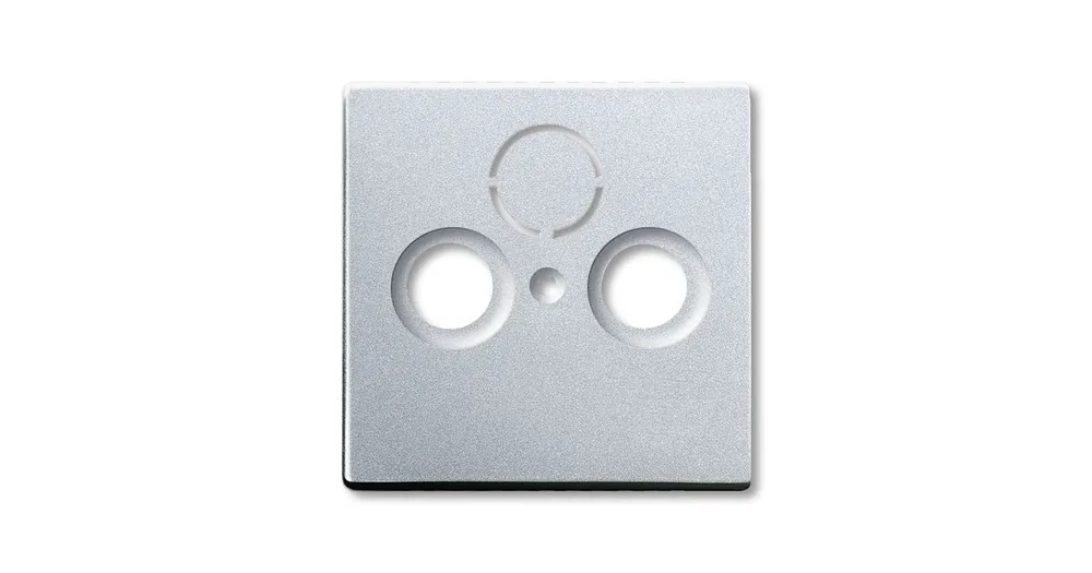 Nová Kolekce ABB 1724-0-4262 Future® linear Kryt zásuvky anténní univerzální s 2 (3) otvory, hliníková stříbrná