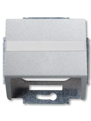 ABB 1724-0-4263 Future® linear Kryt zásuvky komunikační s popisovým polem, hliníková stříbrná Pouze Dnes