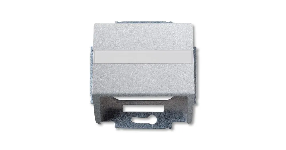 ABB 1724-0-4263 Future® linear Kryt zásuvky komunikační s popisovým polem, hliníková stříbrná Pouze Dnes