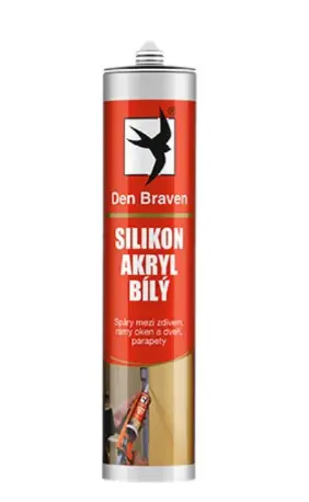 Akrylové tmely DEN BRAVEN - Silikon akrylový tmel 310ml RL - Bílá Nejlepší Volba