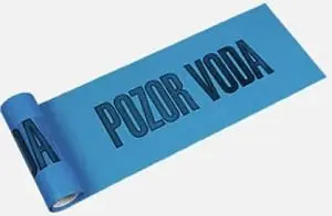 Novinka Fólie výstražná modrá - voda 220 mm/20 m