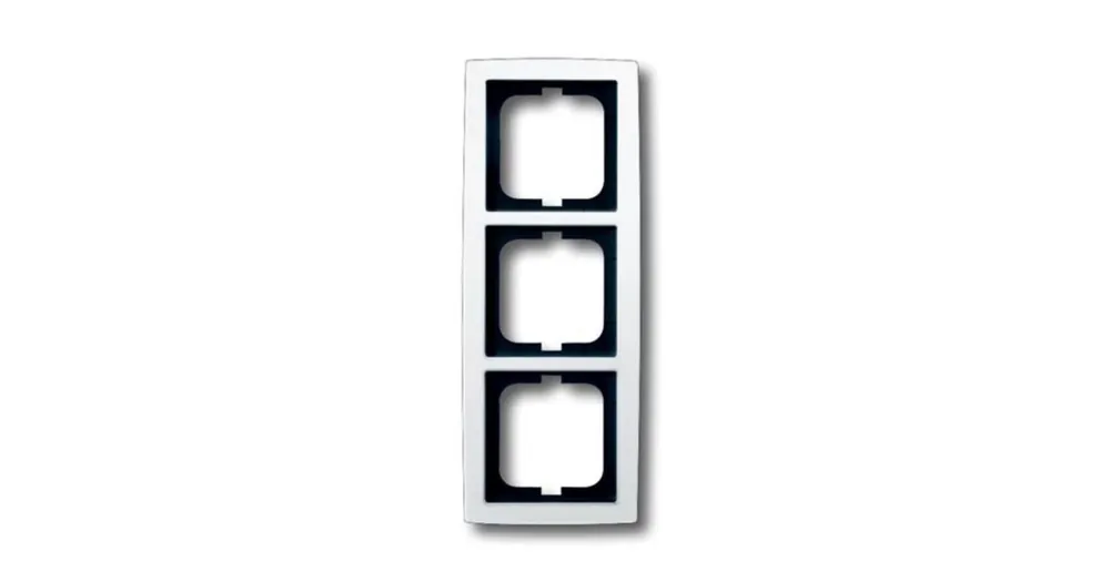 Rychlé Dodání ABB 1754-0-4111 Solo® Rámeček pro elektroinstalační přístroje, trojnásobný, studio bílá