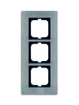 ABB 1754-0-4256 Solo® carat Rámeček pro elektroinstalační přístroje, trojnásobný, ušlechtilá ocel Víkendová Akce