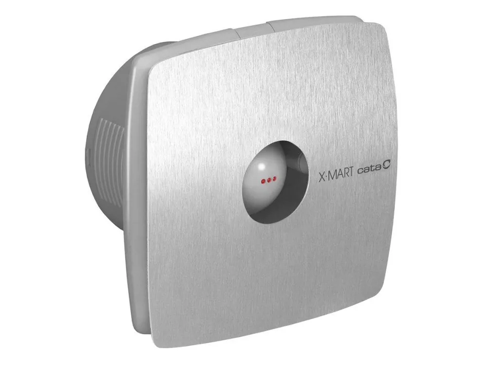 X-MART 12H koupelnový ventilátor axiální s automatem, 20W, potrubí 120mm, nerez mat Ověřený
