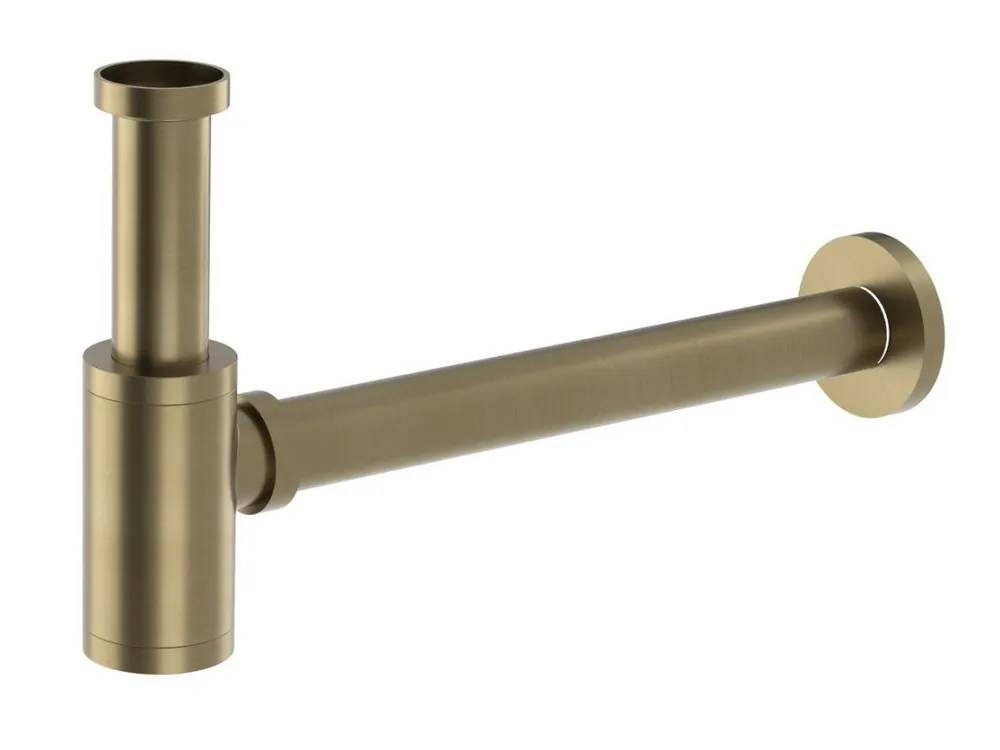 Sapho Umyvadlový sifon 5/4", odpad 32mm, kulatý, zlato mat SI51G Must-Have