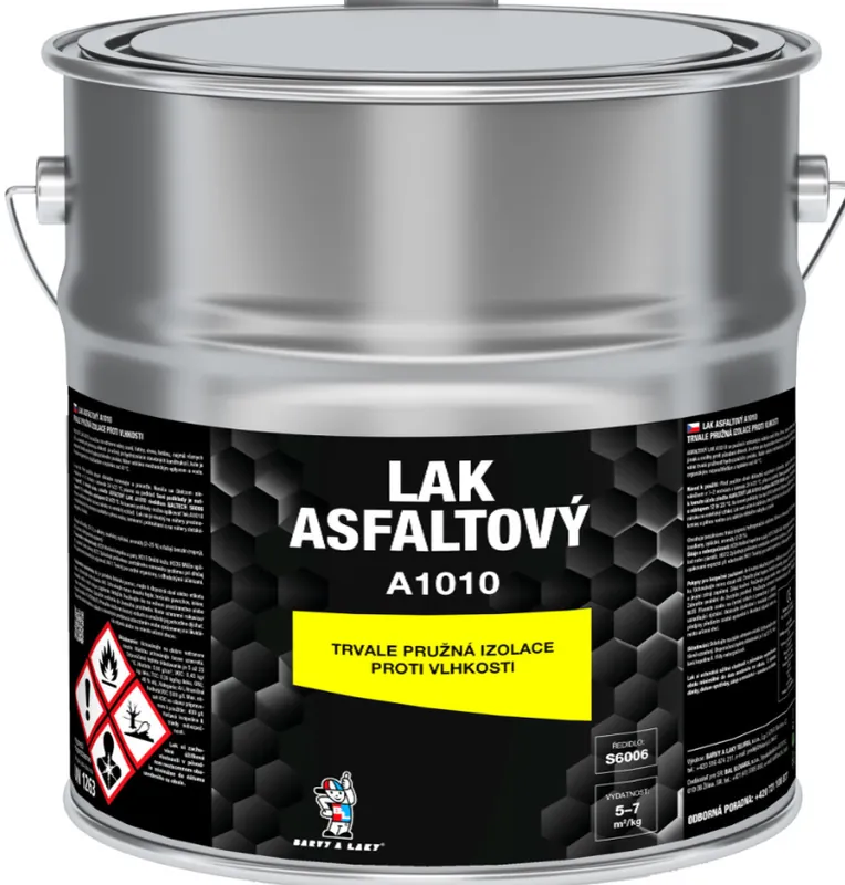 Ihned K Objednání A1010 asfaltový lak izolační nátěr, černý<span class="small color-gray text-muted"> - Velikost balení: 9kg</span>
