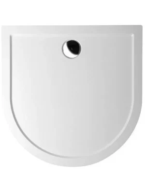 ISA 90 sprchová vanička z litého mramoru, půlkruh 90x90cm, bílá Sezónní Sleva