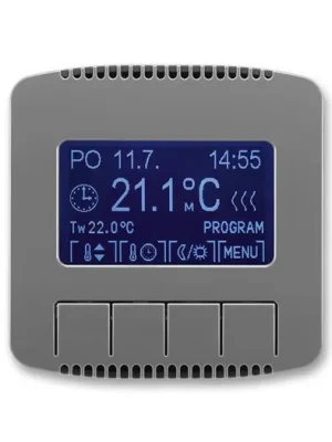 ABB 3292A-A10301 S2 Tango® Termostat univerzální s týdenními spínacími hodinami, kouřová šedá Expresní Doručení