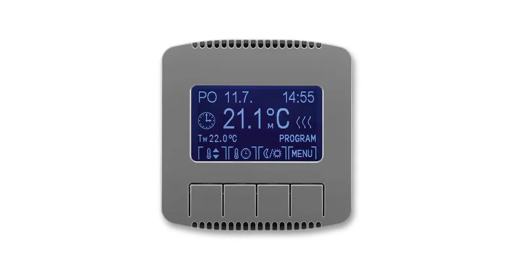 ABB 3292A-A10301 S2 Tango® Termostat univerzální s týdenními spínacími hodinami, kouřová šedá Expresní Doručení