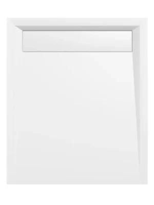 VARESA sprchová vanička z litého mramoru se záklopem, obdélník 100x80cm, bílá Novinka