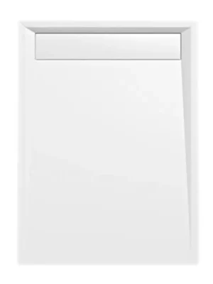 VARESA sprchová vanička z litého mramoru se záklopem, obdélník 120x90cm, bílá Výhodná Nabídka