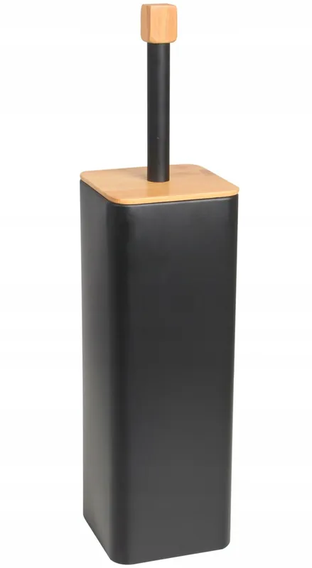Značkový WC štětka - černá s bambusem