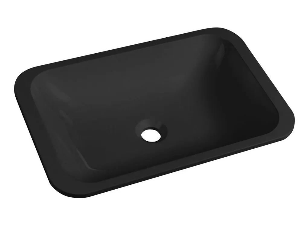Akční Cena Sapho JAPURA umyvadlo zápustné, litý mramor, 55x36cm, černá mat 50135B