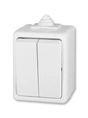 ABB Praktik 3553-05929 B Přepínač sériový č.5 IP 44 bílá Lustrový vhodné na dřevo bez podložky Jen Po Omezenou Doba