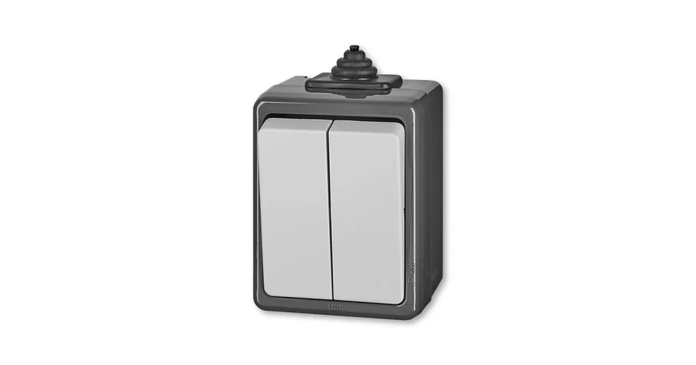 ABB Praktik 3553-05929 S přepínač sériový č.5 IP 44 šedá Lustrový vhodné na dřevo bez podložky Poslední Šance