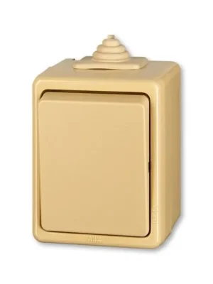 ABB Praktik 3553-06929 D Přepínač střídavý IP 44, béžová č.6 schodišťový vhodné na dřevo bez podložky Sezónní Sleva