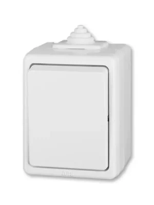 ABB Praktik 3553-07929 B Přepínač křížový IP 44, bílá vhodné na dřevo bez podložky Hit Sezóny