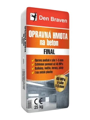 Akce Stěrka opravná na beton Den Braven Final 5 kg