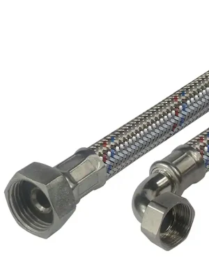 Akce Klum Hadice připojovací nerez 13x18, FxF, 3/4"x3/4" s kolínkem, 150 cm