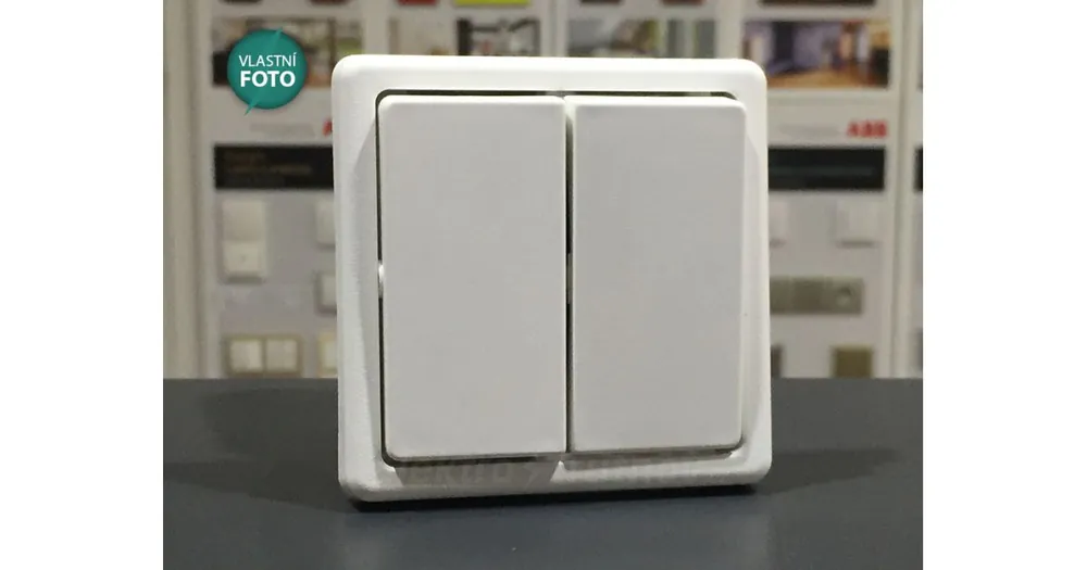 ABB 3553-52289 B1 Classic Přepínač střídavý dvojitý 6+6, jasně bílá Rychlé Dodání