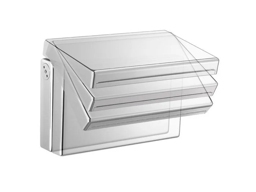 KASKÁDA nástěnná sprchová hubice, náklopná, šířka 153mm, chrom Rychlé Dodání