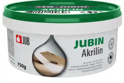 Cenová Bomba Akrylátový tmel na dřevo JUBIN AKRILIN 750g<span class="small color-gray text-muted"> - Odstín Tmelu: Buk</span>