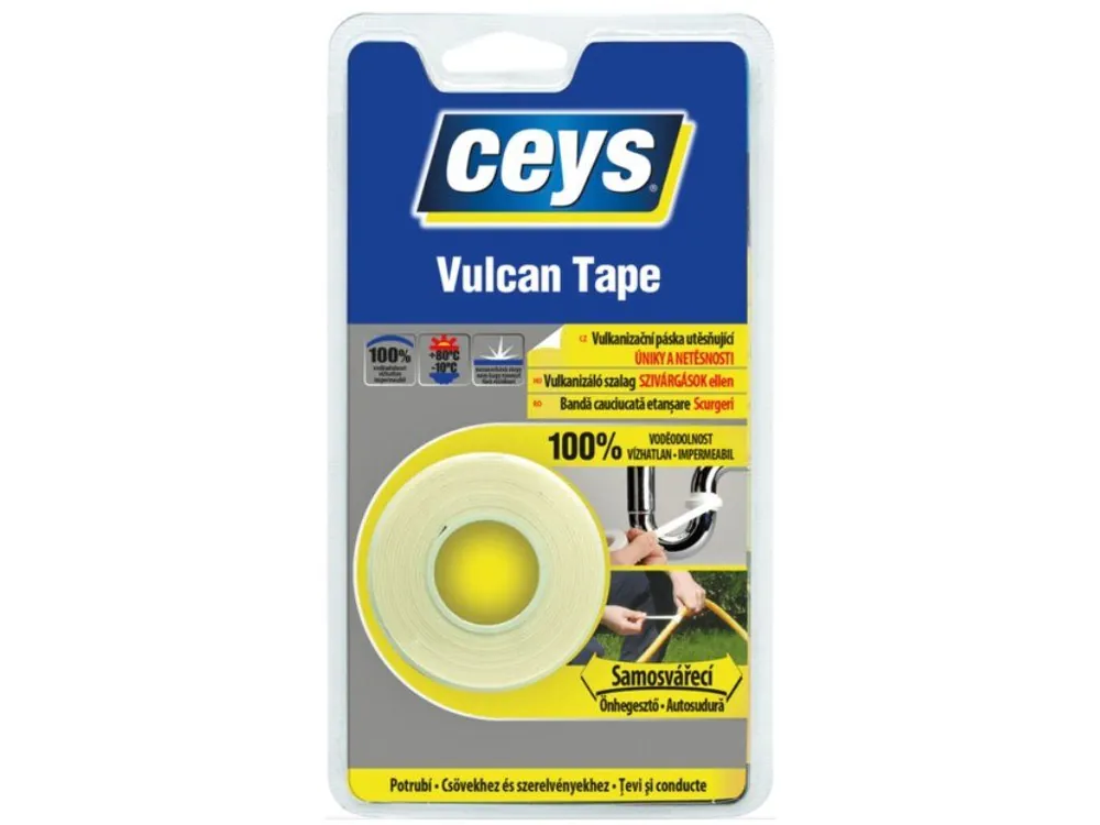 Nejprodávanější CEYS® VULCAN TAPE páska vulkanizační, bílá, 19 mm x 3 m