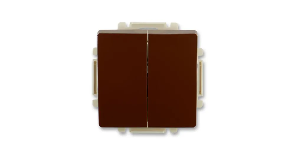 ABB 3557G-A52340 H1 Swing®, Swing®L Přepínač č.6+6 střídavý dvojitý, hnědá Dokud Zásoby Vydrží