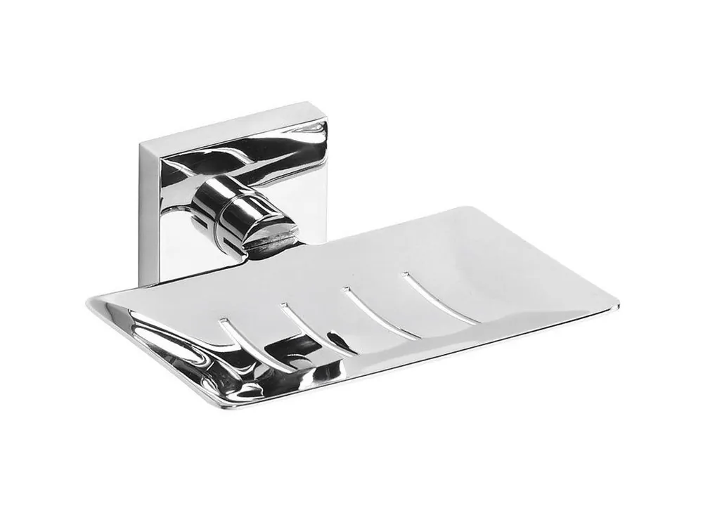 X-SQUARE mýdlenka obdélníková s otvory, chrom - koupelny-sanita.cz Zlevněný