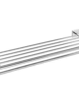 X-SQUARE polička na ručníky s hrazdou 650x110x215mm, chrom - koupelny-sanita.cz Víkendová Akce
