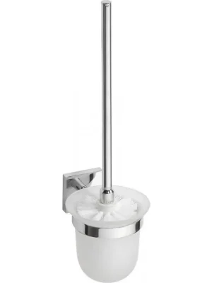 Cenový Hit X-SQUARE WC štětka závěsná, mléčné sklo, chrom - koupelny-sanita.cz