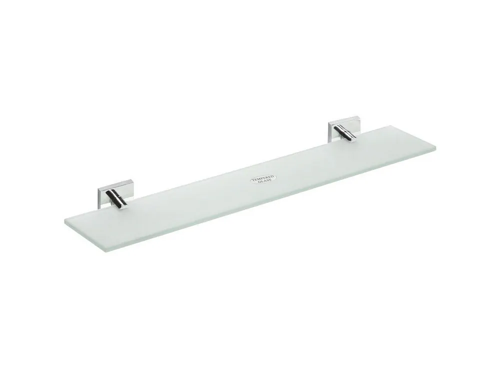 Nízká Cena X-SQUARE polička skleněná 600x55x130mm, mléčné sklo, chrom - koupelny-sanita.cz