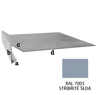 BLIX TPO - Atiková okapnice háko r.š. 250 - Stříbřitě šedá RAL 7001 Autentický