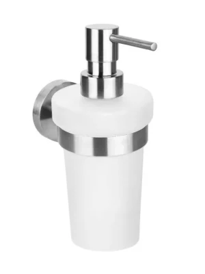 X-STEEL dávkovač mýdla 230ml, mléčné sklo, nerez mat - koupelny-sanita.cz Doprava Zdarma