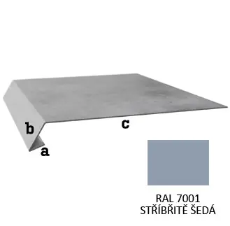 Super Cena BLIX TPO - Atiková okapnice norm r.š. 333 - Stříbřitě šedá RAL 7001