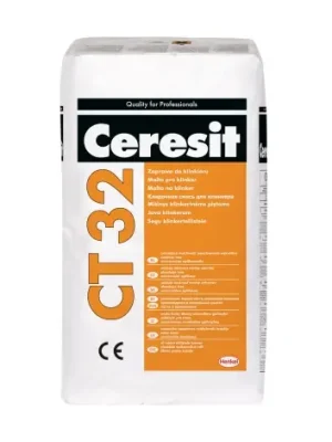 Rychlé Dodání CERESIT | CT 32 | cementov&aacute; malta | zděn&iacute; | sp&aacute;rov&aacute;n&iacute; | &scaron;ed&aacute; | 25kg