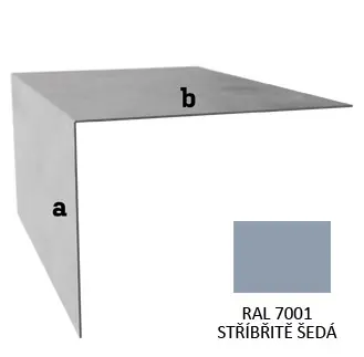 Sleva BLIX TPO - L profil vnější r.š. 100 - Stříbřitě šedá RAL 7001