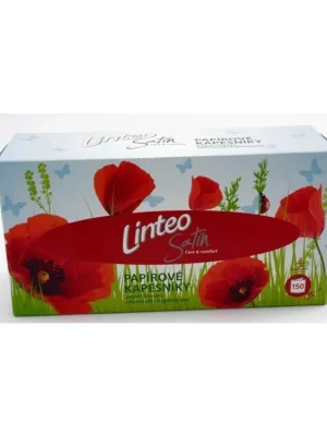 Akce Linteo satin 2 vrstvé kosmetické kapesníčky v krabici 150 ks
