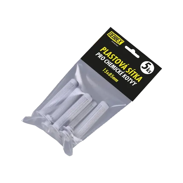Časově Omezené Sítka plastová pro chemické kotvy Debbex 15x85 mm 5 ks