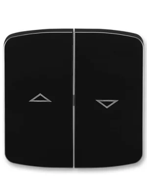 ABB 3558A-A662 N Tango® Kryt spínače žaluziového kolébkového dělený, s potiskem, černá Akční Cena