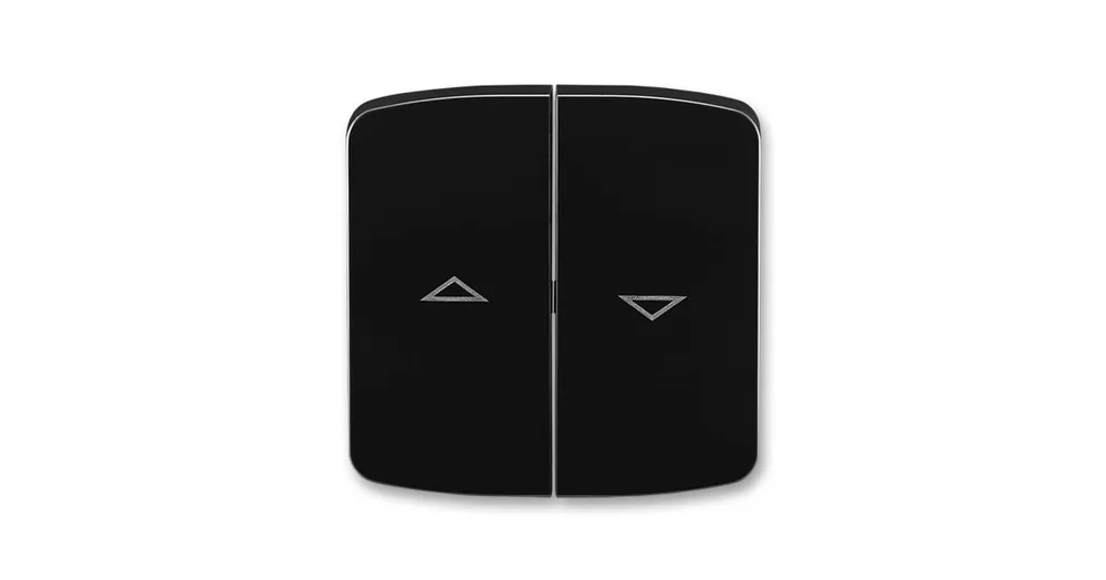 ABB 3558A-A662 N Tango® Kryt spínače žaluziového kolébkového dělený, s potiskem, černá Akční Cena