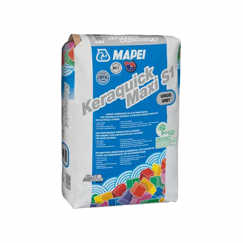 Bezpečná Platba Lepidlo Mapei Keraquick maxi S1 C2FT šedé 25 kg