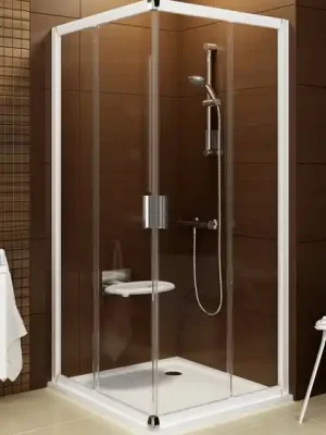 Značkový Ravak Blix Rohový sprchový kout 80cm BLRV2K-80 sklo čiré rám bílý