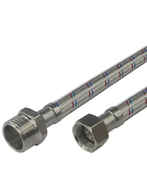 Akce Klum Hadice připojovací nerez 8x12, MxF, 1/2"x3/8", 150 cm