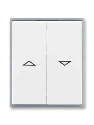 ABB 3558E-A00662 04 Element® Kryt spínače žaluziového kolébkového dělený, s potiskem, bílá / ledová šedá Akční Nabídka