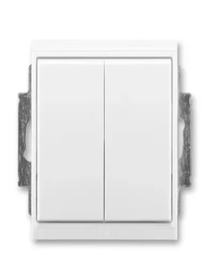 ABB 3558E-A52940 01 Time®, Element® Přepínač střídavý dvojitý IP 44, zapuštěný, bílá / ledová bílá Dokud Zásoby Vydrží